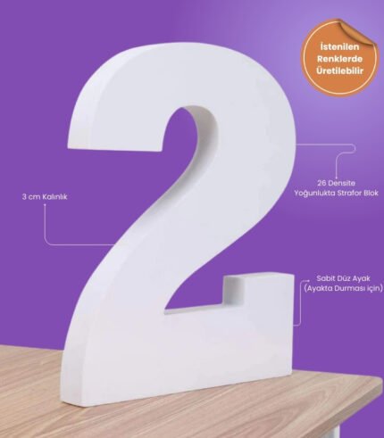 Boyalı Strafor Rakam