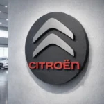 Citroen markalı araçlar için tasarlanmış Galeri Duvarında kullanımını gösteren Kırmızı ve Gri Renk Strafor Köpük Logo