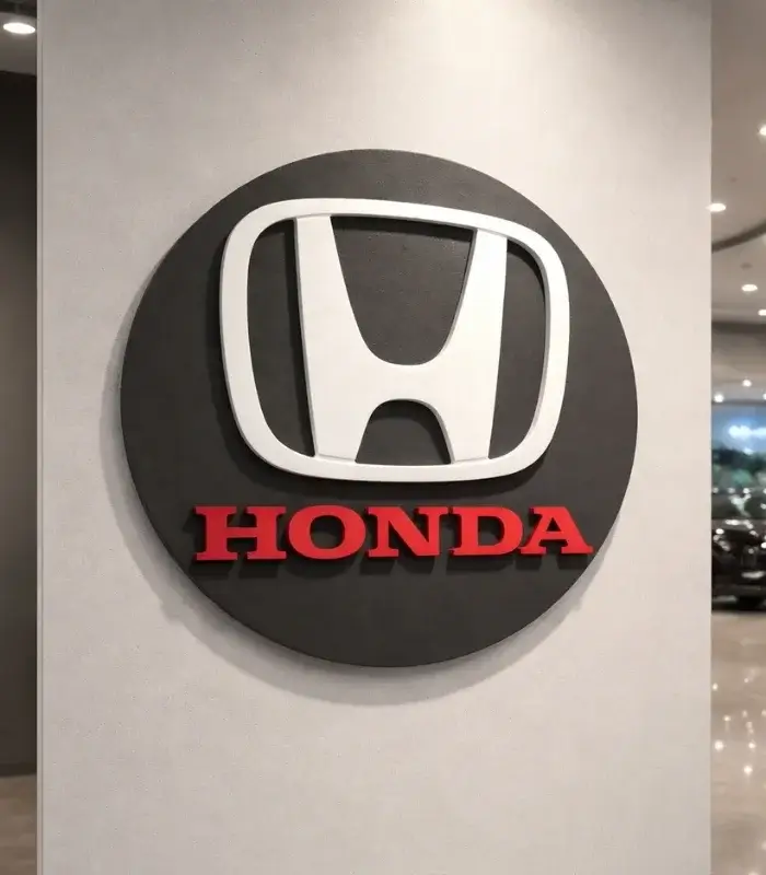 Honda Marka araçlar için Kırmızı ve Beyaz detaylı strafor köpükten üretilen logo